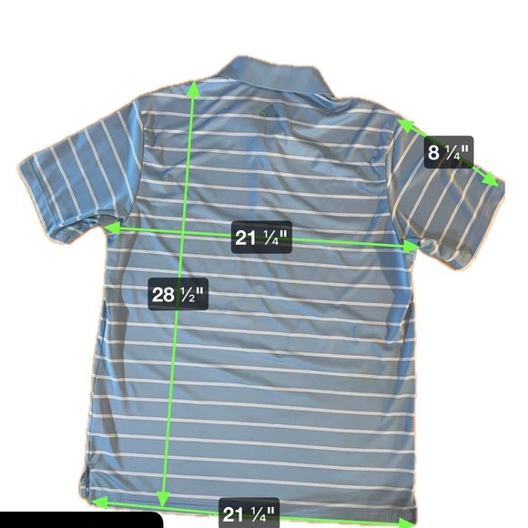 Adidas Puremotion Men's Blue Striped Golf Polo Shirt Short Sleeve M‎ - Picture 5 of 5